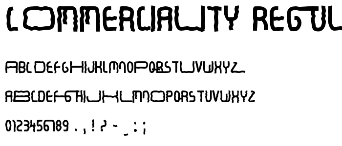 Commerciality Regular font